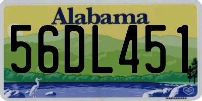 AL license plate 56DL451
