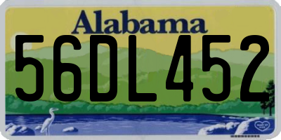 AL license plate 56DL452