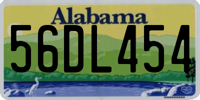 AL license plate 56DL454