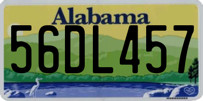 AL license plate 56DL457