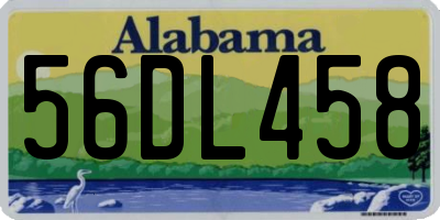 AL license plate 56DL458