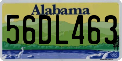 AL license plate 56DL463