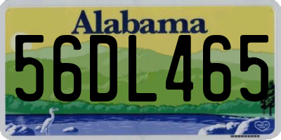 AL license plate 56DL465