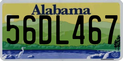 AL license plate 56DL467
