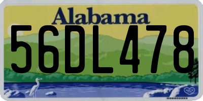 AL license plate 56DL478