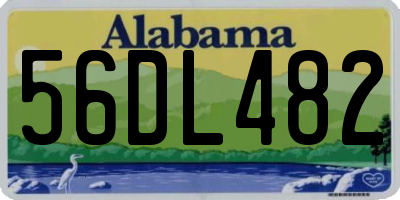AL license plate 56DL482