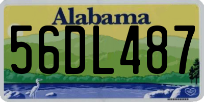 AL license plate 56DL487