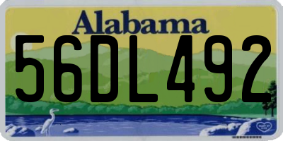 AL license plate 56DL492