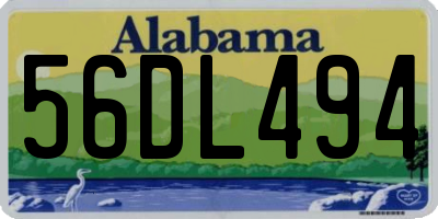 AL license plate 56DL494