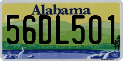AL license plate 56DL501