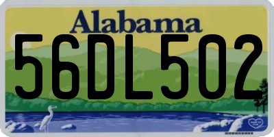 AL license plate 56DL502