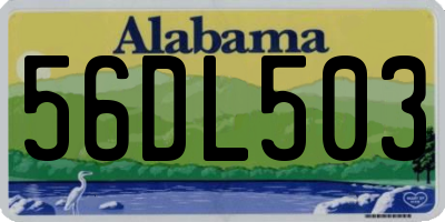 AL license plate 56DL503