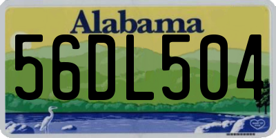 AL license plate 56DL504