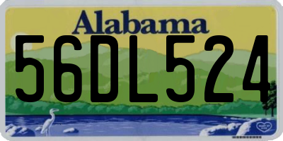 AL license plate 56DL524