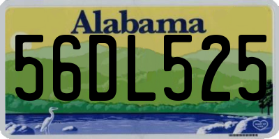 AL license plate 56DL525