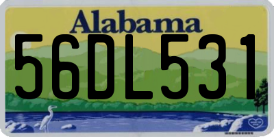 AL license plate 56DL531