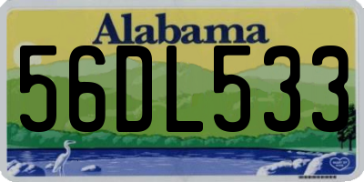 AL license plate 56DL533