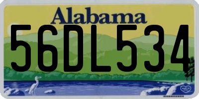 AL license plate 56DL534