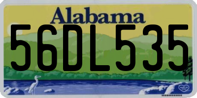 AL license plate 56DL535
