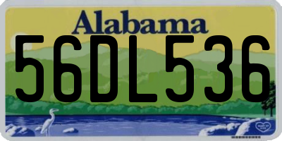 AL license plate 56DL536