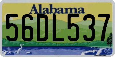 AL license plate 56DL537