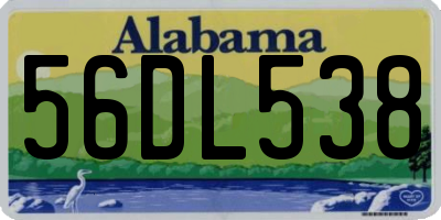 AL license plate 56DL538