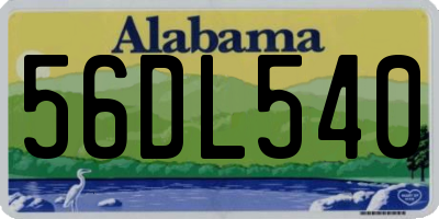 AL license plate 56DL540