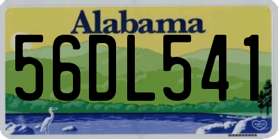 AL license plate 56DL541