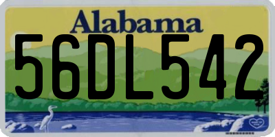 AL license plate 56DL542
