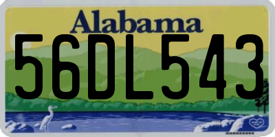AL license plate 56DL543