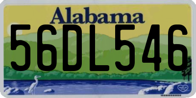 AL license plate 56DL546