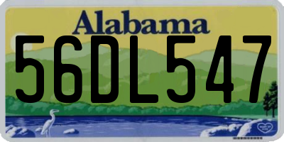 AL license plate 56DL547