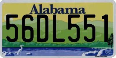 AL license plate 56DL551