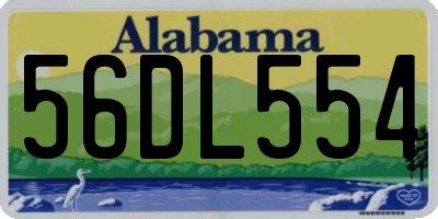 AL license plate 56DL554