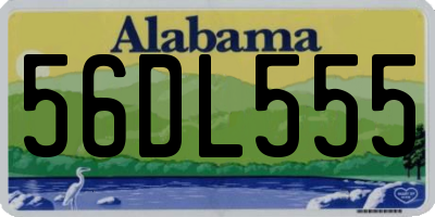 AL license plate 56DL555