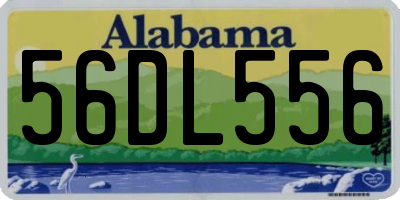 AL license plate 56DL556