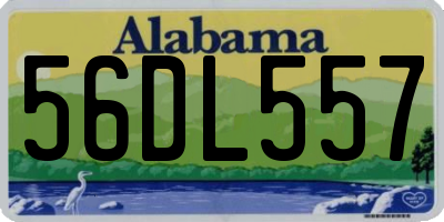AL license plate 56DL557