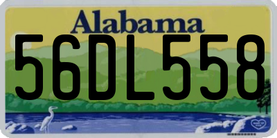 AL license plate 56DL558