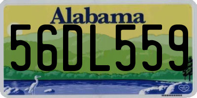 AL license plate 56DL559