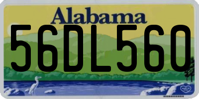AL license plate 56DL560