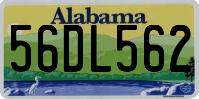 AL license plate 56DL562