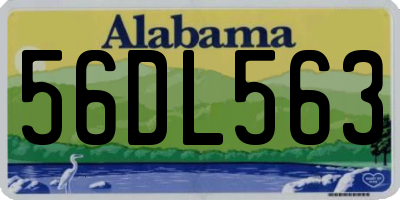 AL license plate 56DL563