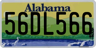 AL license plate 56DL566