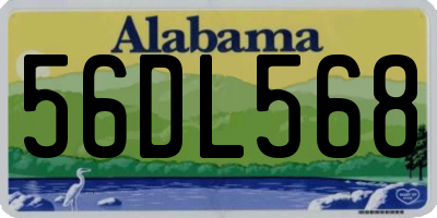 AL license plate 56DL568