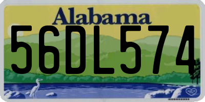 AL license plate 56DL574