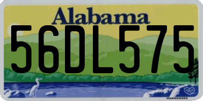 AL license plate 56DL575