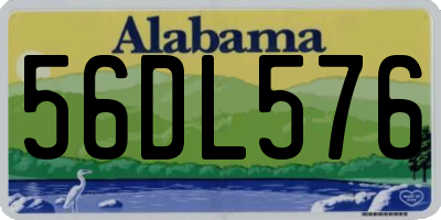 AL license plate 56DL576