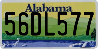 AL license plate 56DL577