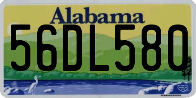 AL license plate 56DL580