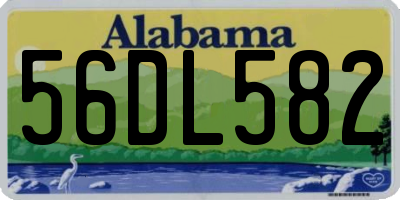 AL license plate 56DL582